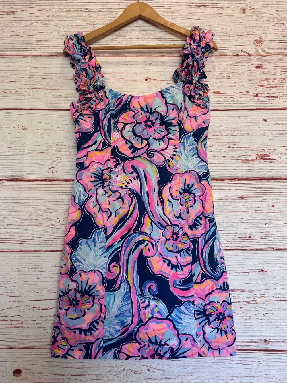 Lilly Pulitzer Devina Dress in Nauti Navy Boho Bateau Sz 4